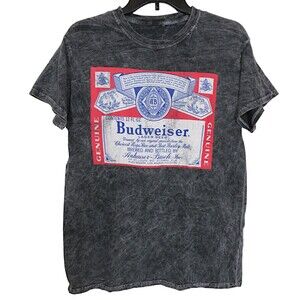 Brew City Budweiser Men's Black Wash Cotton Tee Shirt Size Small